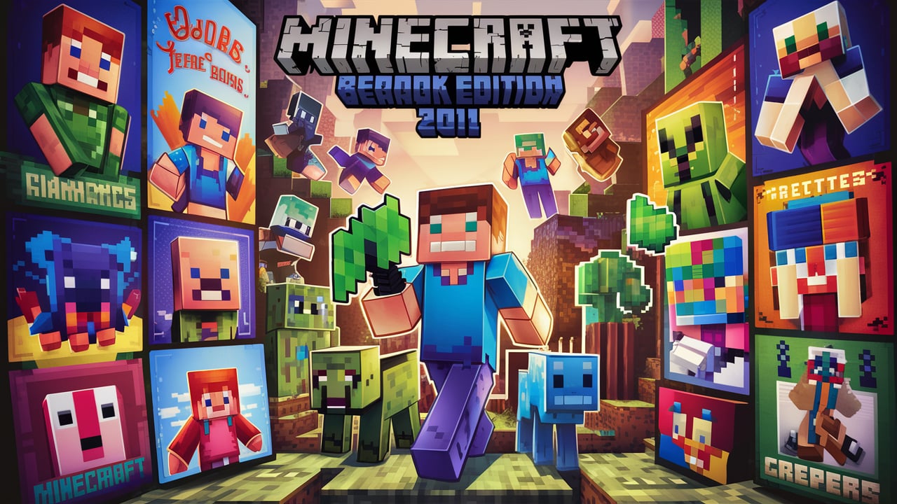 minecraft: bedrock edition (2011) game icons banners